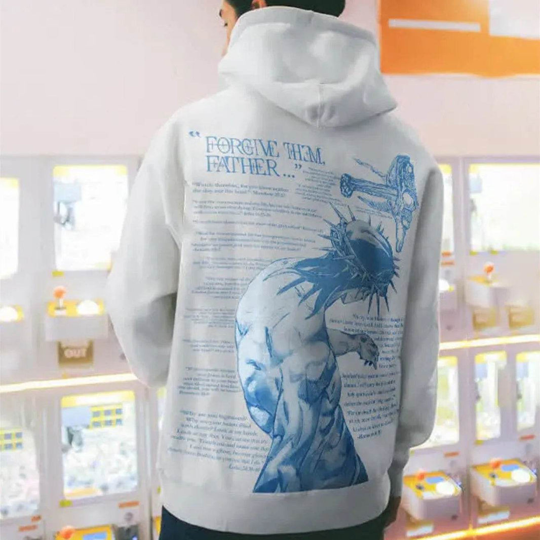 Men's Casual Printed Oversized Hoodie Sweatshirt Hip Pop Streetwear - EX-STOCK Canada