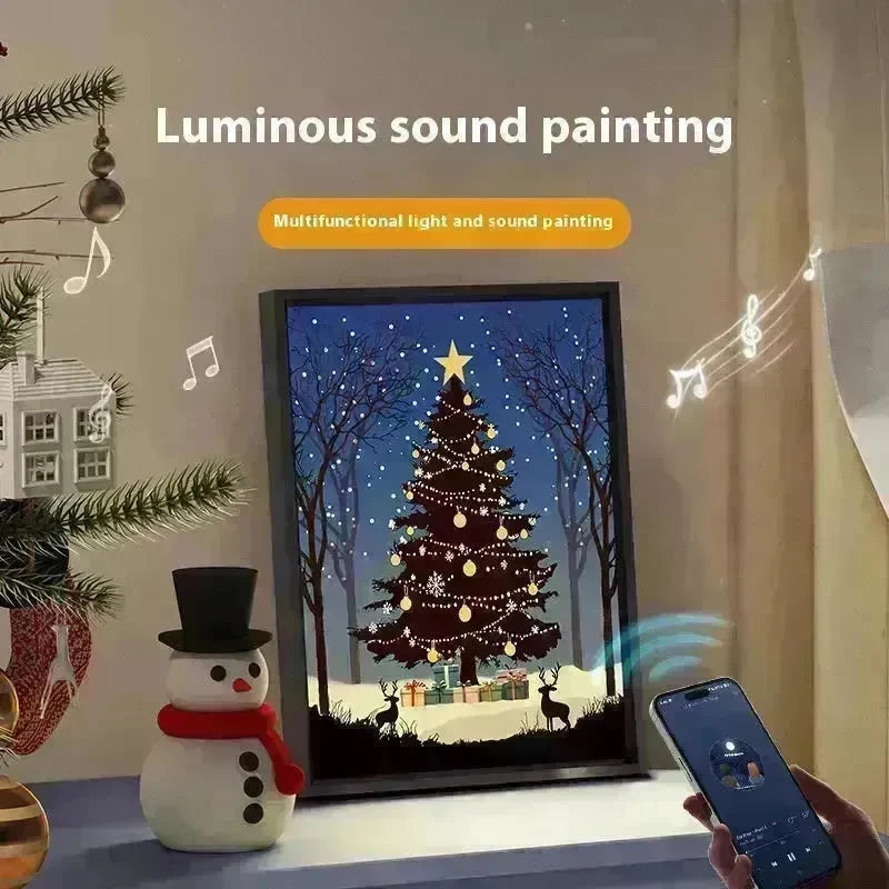 2024 New Luminous Christmas Tree Painting decorations Bluetooth Speaker integrated Gift Ideas - EX-STOCK CANADA