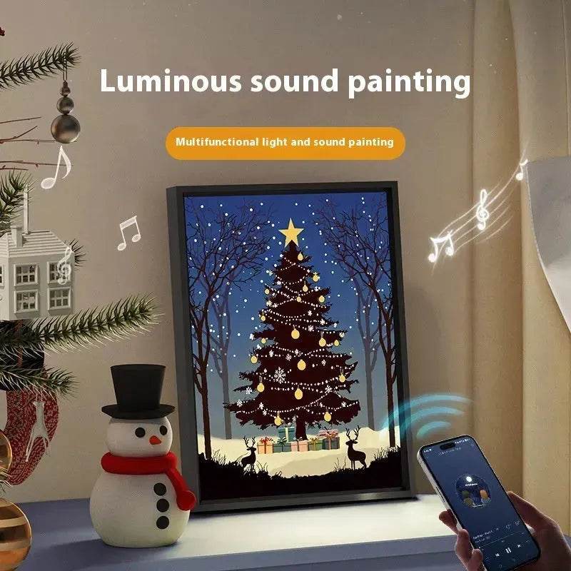 2024 New Luminous Christmas Tree Painting decorations Bluetooth Speaker integrated Gift Ideas - EX-STOCK Canada