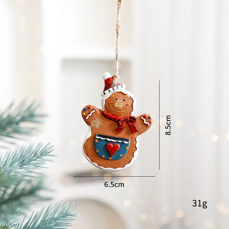 Christmas Decorations Elderly Snowman Gingerbread Man Small Pendant EX-STOCK Canada