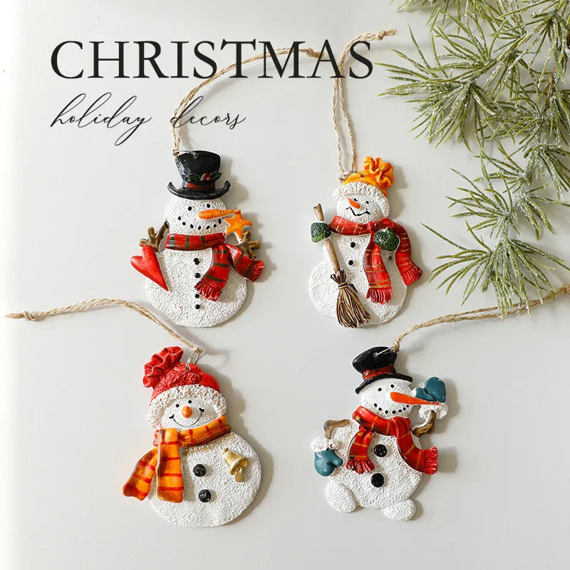 Christmas Decorations Elderly Snowman Gingerbread Man Small Pendant EX-STOCK Canada