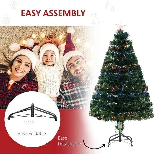 4ft Prelit Artificial Optical Xmas Tree Spruce Hinged Full Tree EX-STOCK Canada