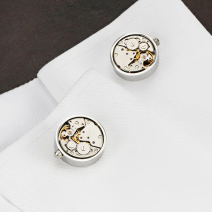 Men's Copper Movement Cufflinks – Turning French Shirt