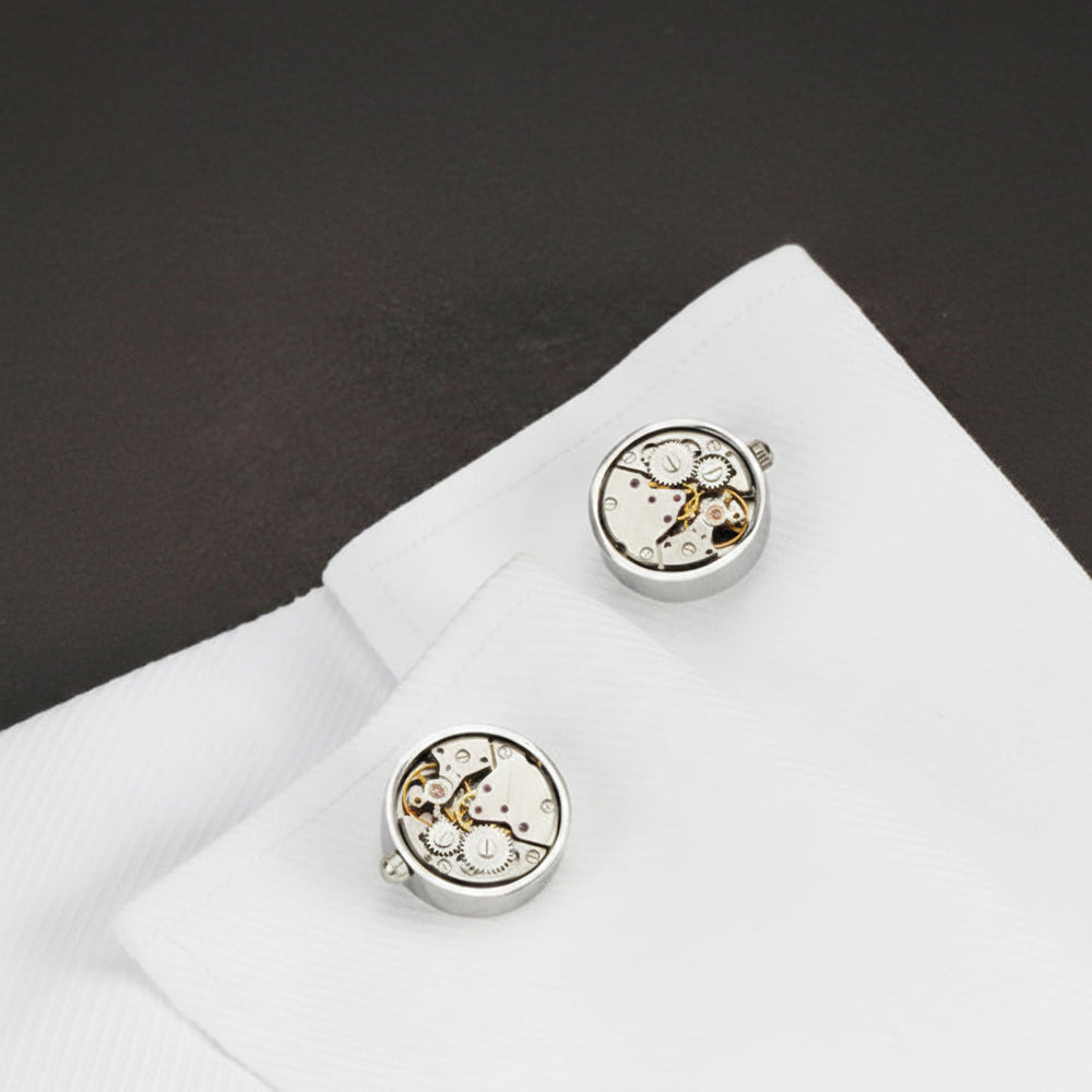 Boutons de manchette en cuivre pour hommes – Chemise française tournante