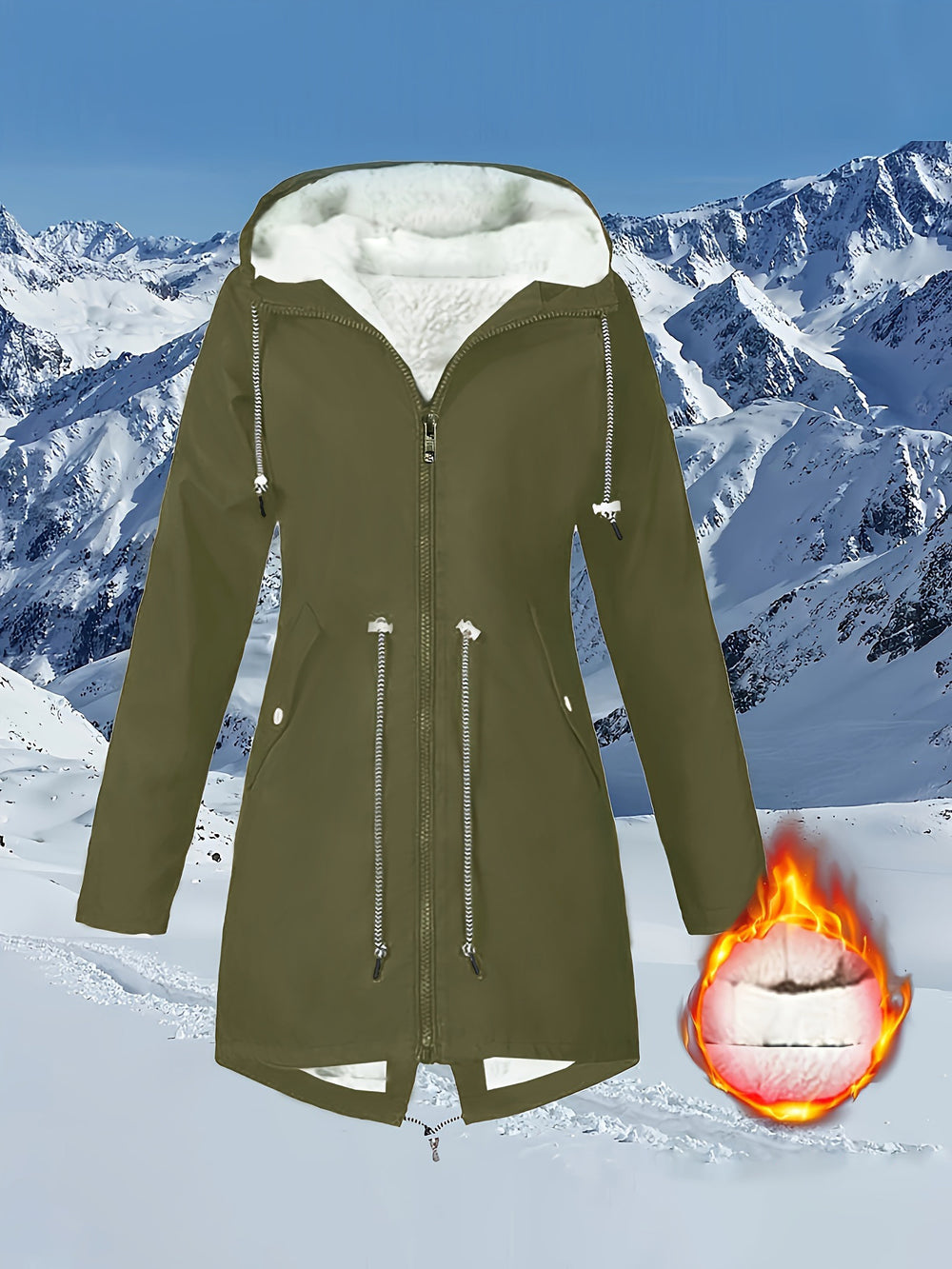 Women's Hooded Plush-Lined Coat ā 6 Colours, Sā5XL 9