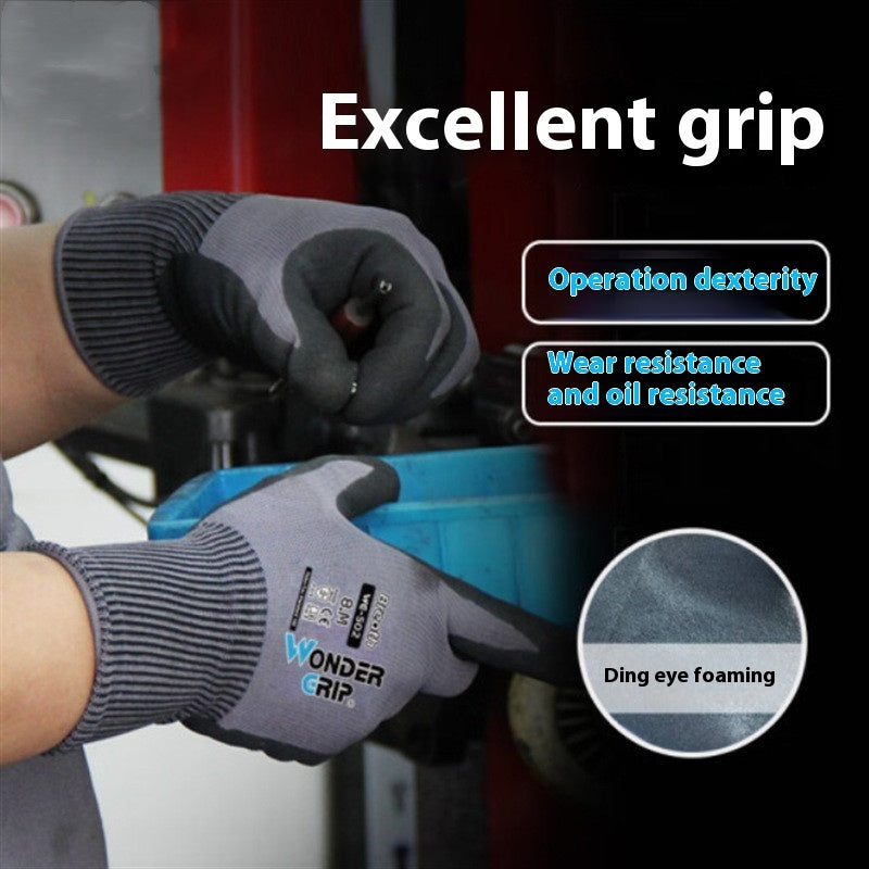 Gloves Nitrile Intumescent Coating Universal Breathable, Non-slip, Wear-resistant WG-502 Polyester Material Handling