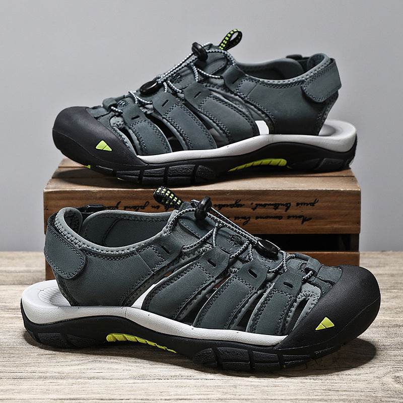 Top Layer Leather Plus Size Men's Beach Sandals EX-STOCK CANADA