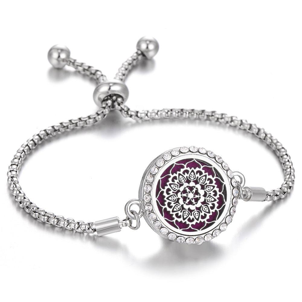 Bracelet d'aromathérapie kaléidoscope 2024 Nouveau Parfum Diffuseur d'huile essentielle Médaillon Bracelet Charms Bijoux diffuseur d'arôme pour femmes - EX-STOCK Canada