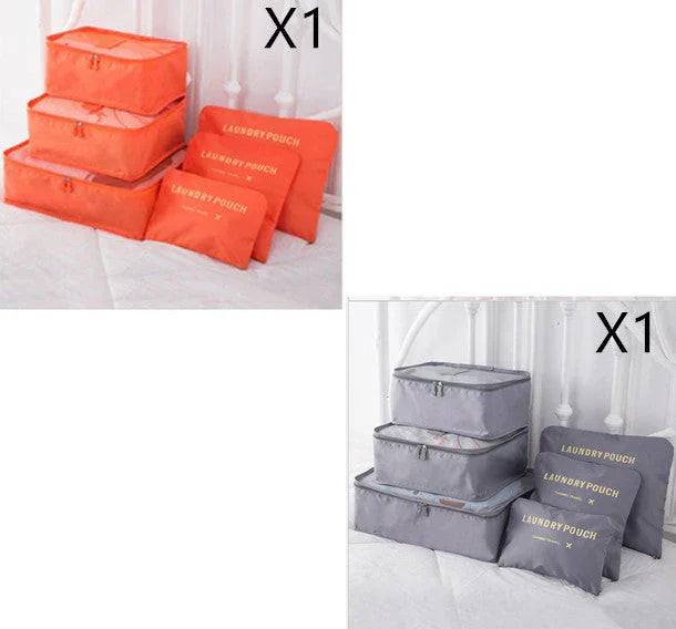 6 PCS Travel Storage Bag Set for Clothes Tidy Organizer EX-STOCK Canada