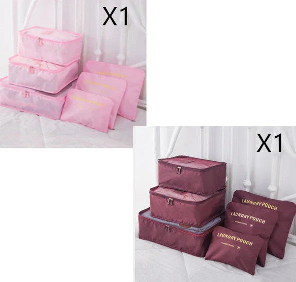 6 PCS Travel Storage Bag Set for Clothes Tidy Organizer EX-STOCK Canada
