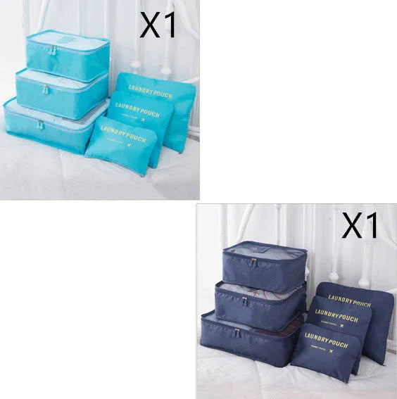 6 PCS Travel Storage Bag Set for Clothes Tidy Organizer EX-STOCK Canada