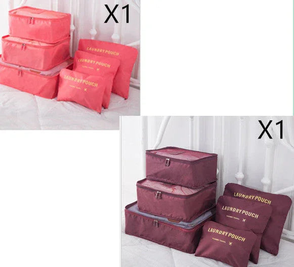 6 PCS Travel Storage Bag Set for Clothes Tidy Organizer EX-STOCK Canada