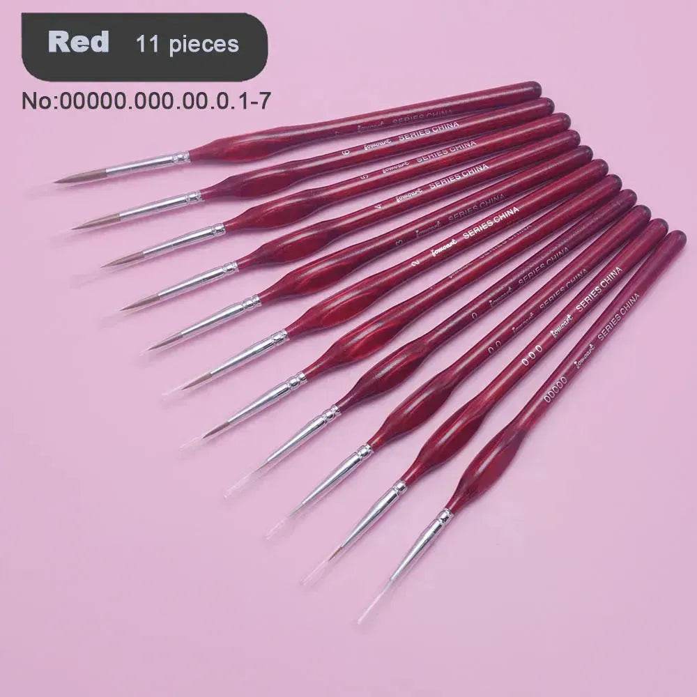 Gouache Oil Painting Watercolor Hand-painted Crochet Pen Paint Brush Miniature and Micro Detail Paint Brush, Triangular Grip Handles Art Brushes For Acrylic Painting - EX-STOCK Canada