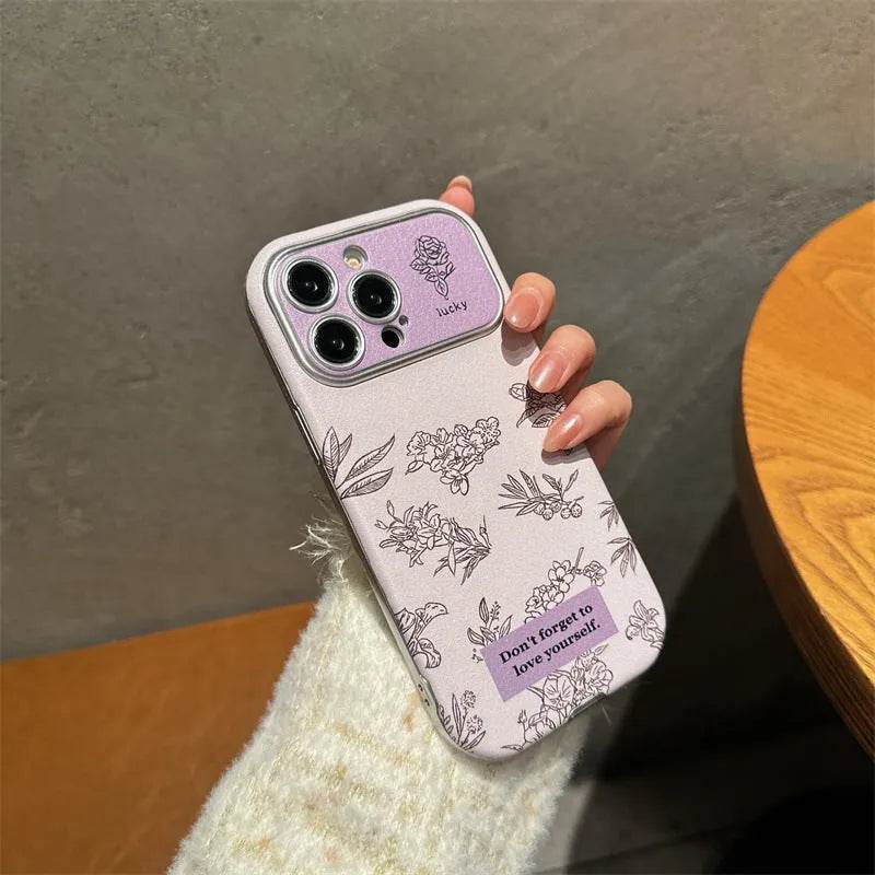 Women Feminine Floral Printed Silicone iphone case - EX-STOCK Canada