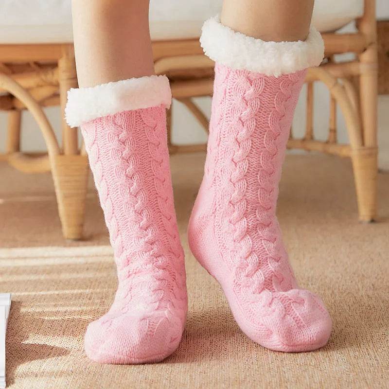 Winter Warm Knitted Plush Floor Socks Home Indoor Non-slip Carpet Socks For Men And Women - EX-STOCK Canada