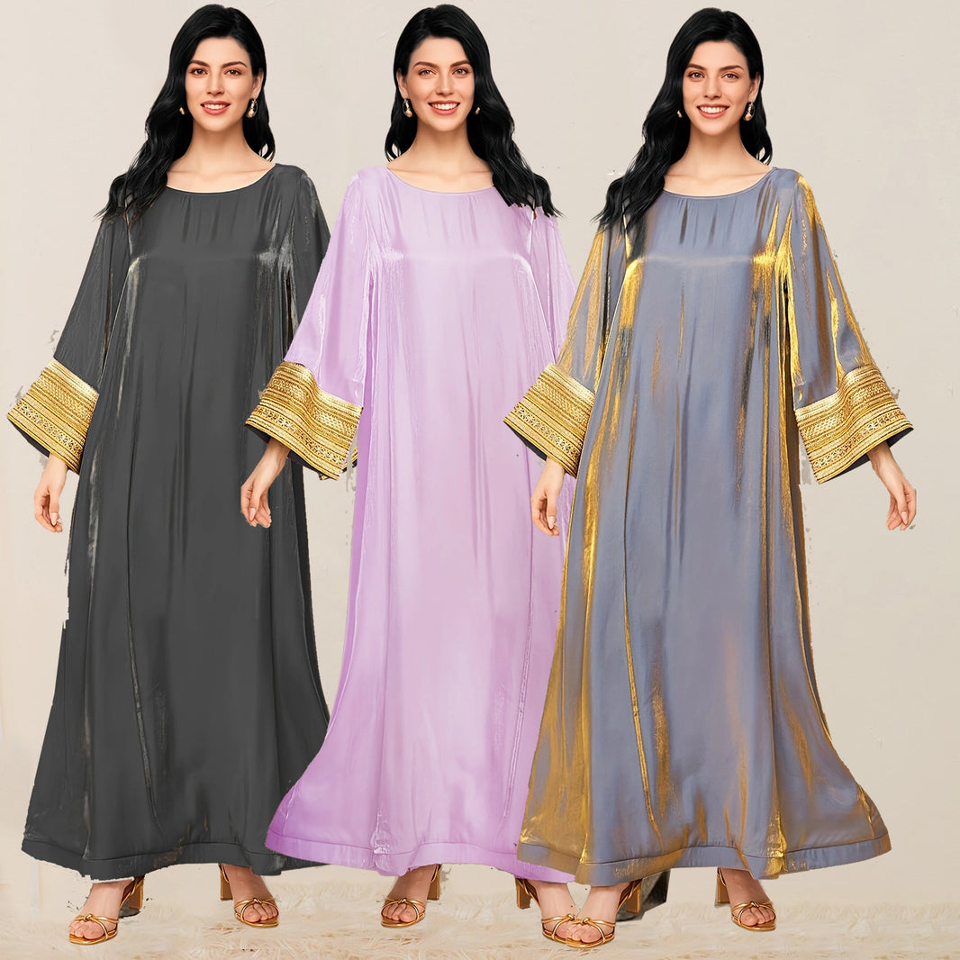 Golden Luxury Middle Eastern Arabic Dress - EX-STOCK Canada