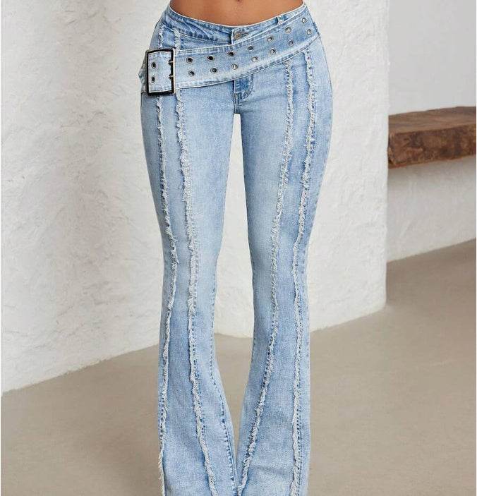 Women's Fashionable Low Waist Flared Jeans EX-STOCK Canada