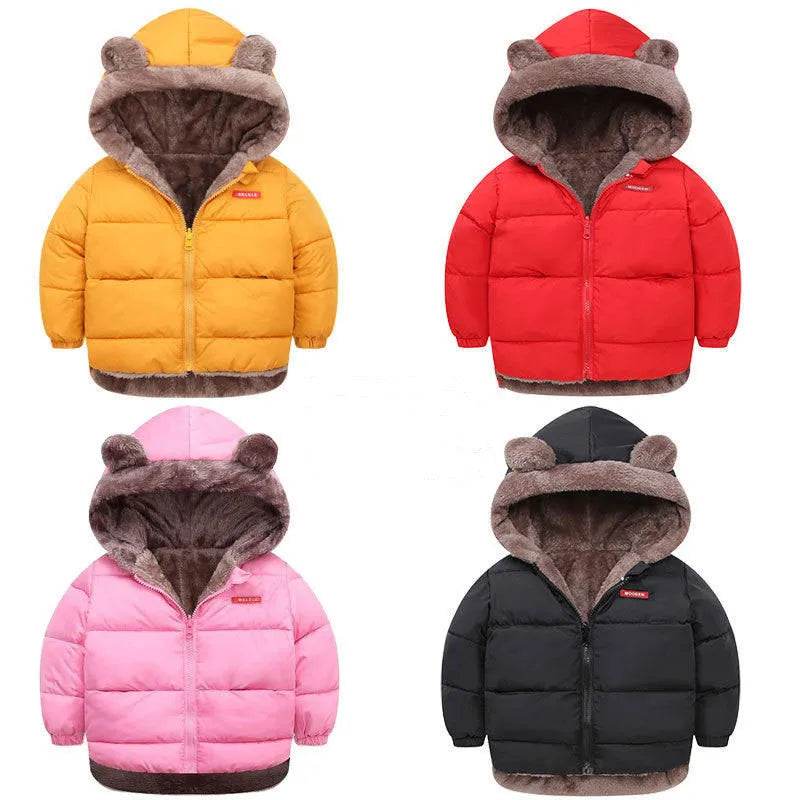 Children Boy's Cotton-padded Fleece Lined Puffer Winter Jacket for Kids - EX-STOCK Canada