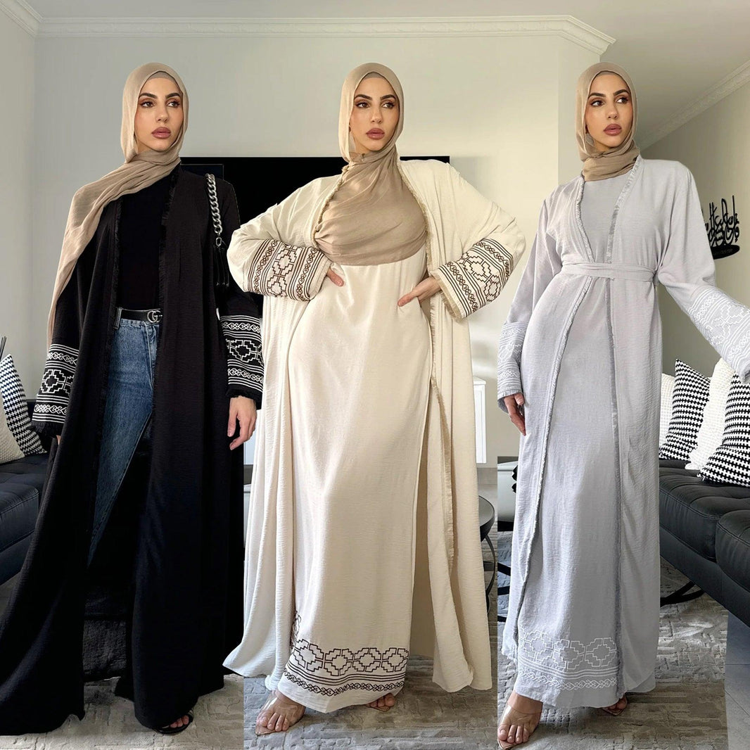 Fringe Cardigan Robe Muslim Dress EX-STOCK Canada