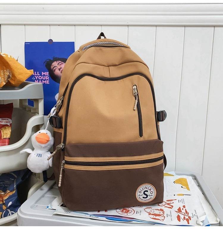 Retro Contrast Color Casual Backpack For Women - EX-STOCK Canada
