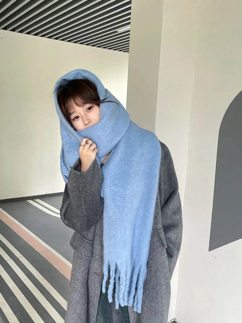 Solid Color Macaron Color Gentle Thick Warm Scarf - EX-STOCK Canada