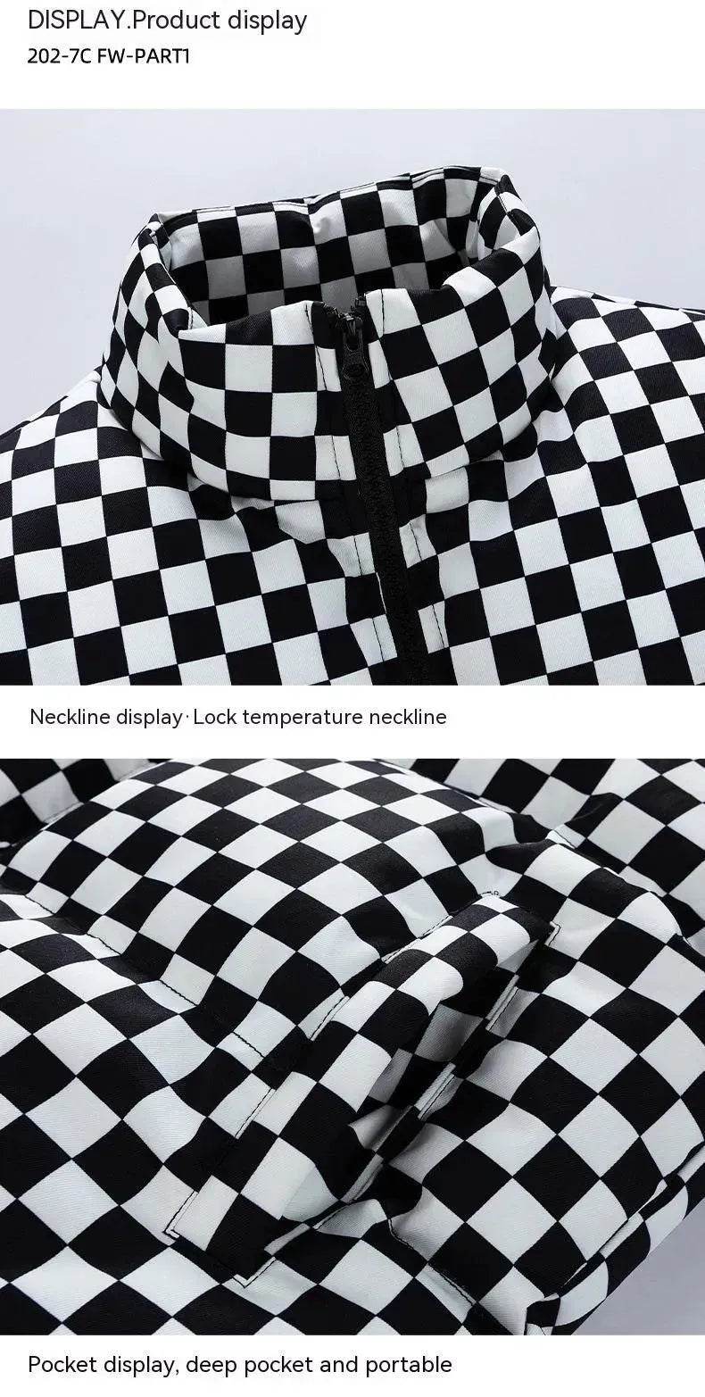 New Fall Winter Checkered Cotton padded Down Puffer Jacket men - EX-STOCK Canada