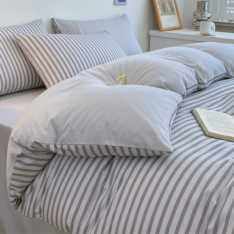 Pure Cotton Class A Four-piece Quilt Cover Household Pure Cotton Bed Sheet Duvet Cover EX-STOCK Canada