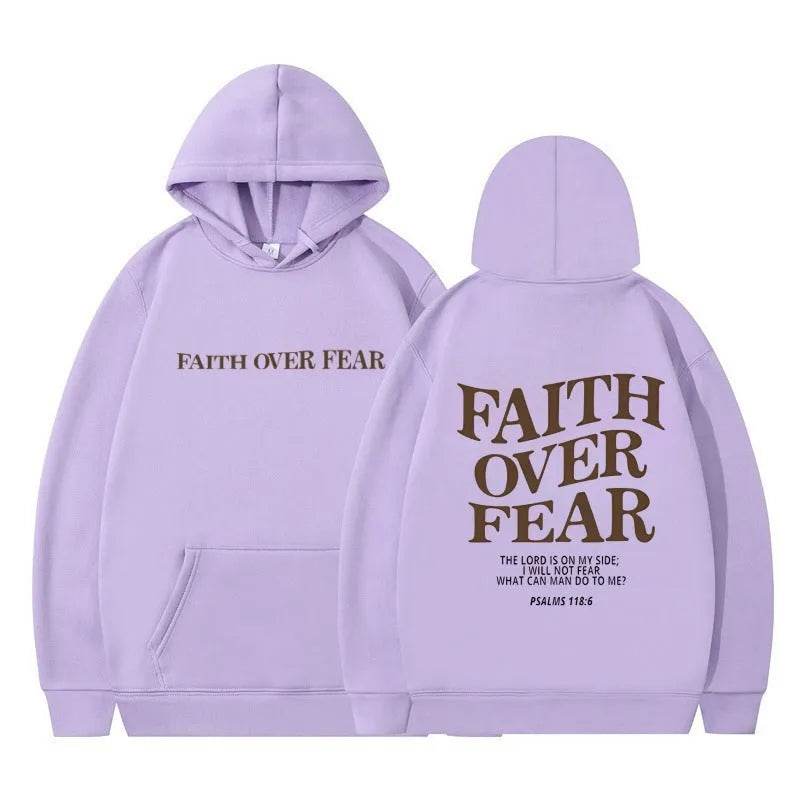 New Hoodie Faith Fear Men's And Women's Printed Sweatshirt - EX-STOCK Canada