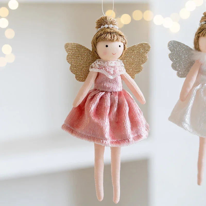 Christmas Decoration High-grade Flannel Ankle-tied Girl Angel Small Pendant EX-STOCK Canada