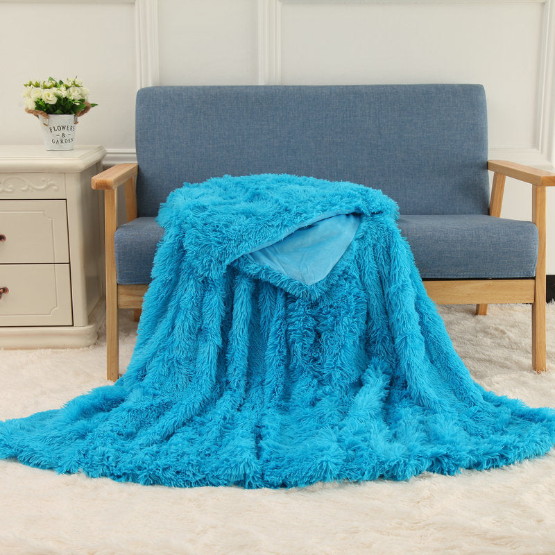 Plush Blanket Double-layer Blanket Multifunctional EX-STOCK Canada