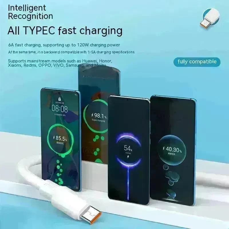 Charging Cable Fast Charging 120W Mobile Phone 6A Bold - EX-STOCK CANADA