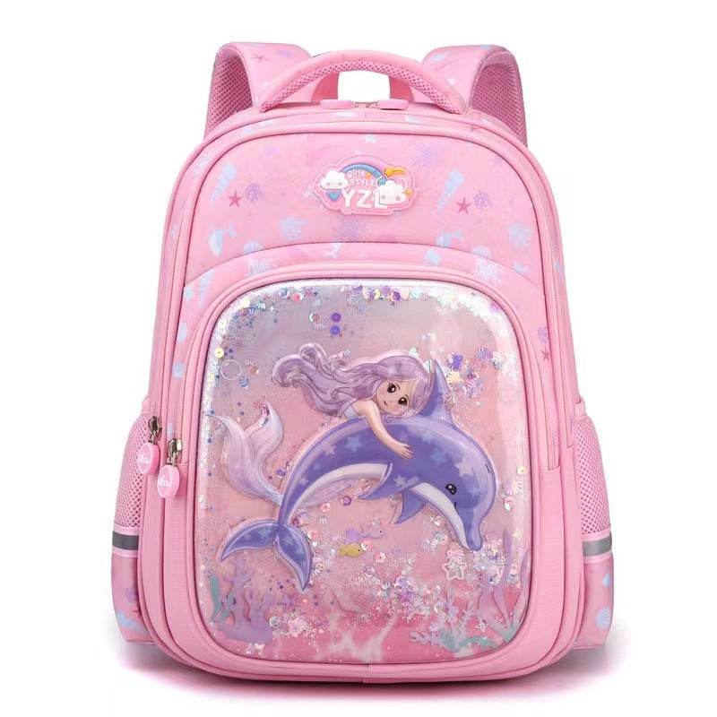 Primary School Cute Cartoon Mermaid Girls Backpack - EX-STOCK Canada
