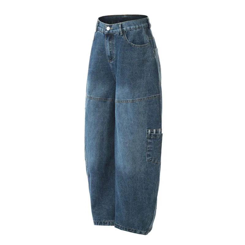 American Style Vintage Stripe Pocket Stitching Machete Baggy Jeans Pant For Men And Women - EX-STOCK Canada