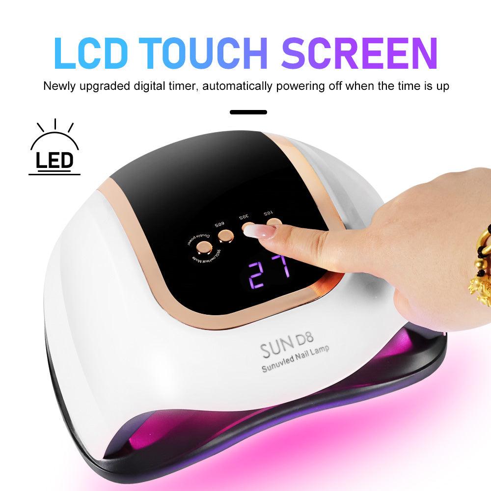 مصباح أظافر LED بالأشعة فوق البنفسجية، مجفف أظافر لطلاء الجل، مصباح معالجة بثلاث مؤقتات احترافي للأظافر، 66 قطعة من خرز الأشعة فوق البنفسجية ومستشعر تلقائيEX-STOCK Canada