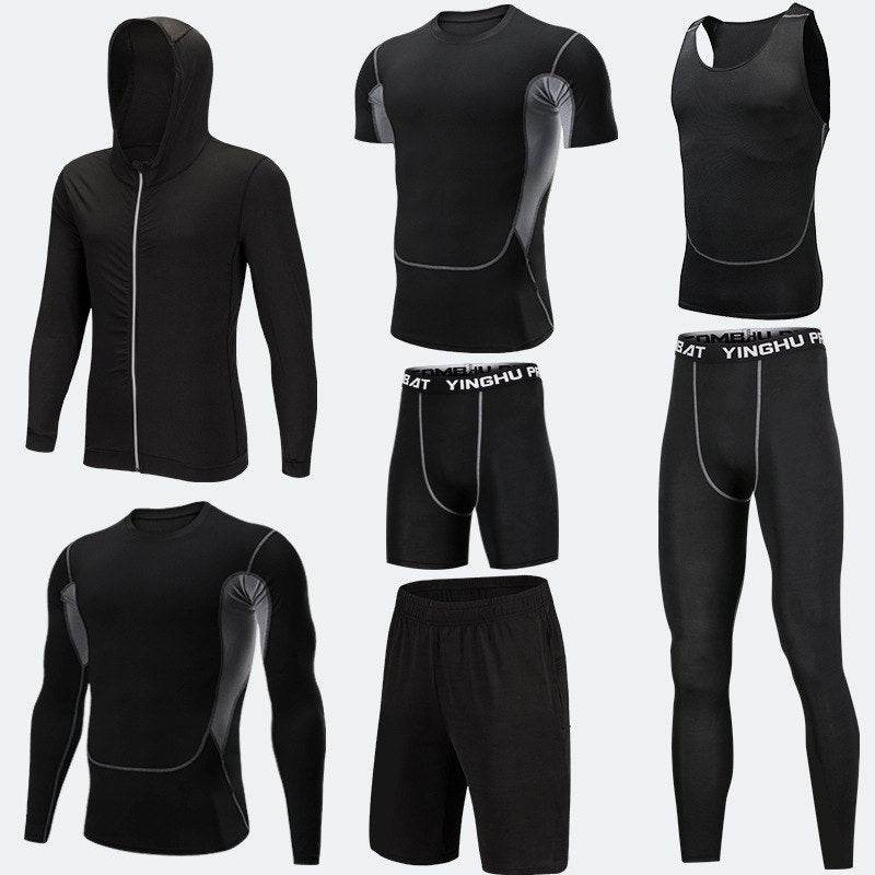 Compression Sport Fitness Workout Gym Outfit 7pcs set for men - EX-STOCK Canada