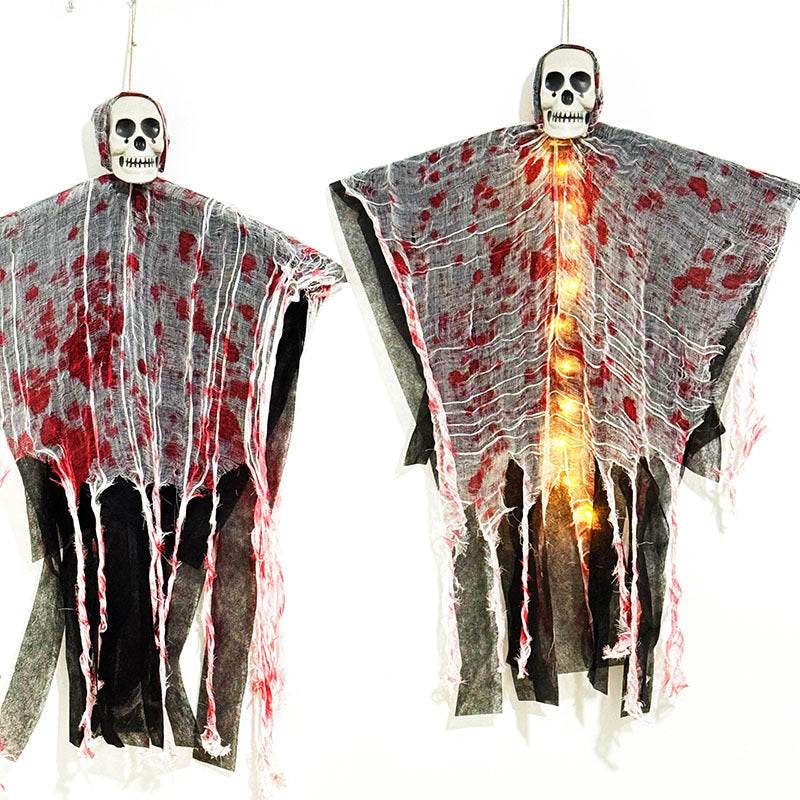 Halloween Decoration Blood-dyed Luminous Skull Hanging Ghost Outdoor Ornaments - EX-STOCK Canada