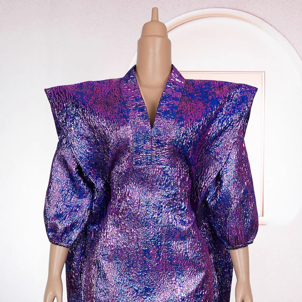 Robe longue ample en tissu figuré musulman pour femmes - Vêtements grande taille EX-STOCK Canada