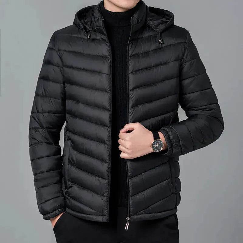 Men's Winter Zip up Hooded Puffer jacket Quilted down coat jacket - EX-STOCK Canada