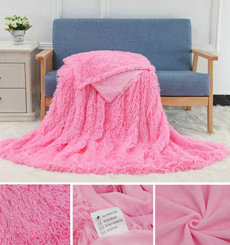 Plush Blanket Double-layer Blanket Multifunctional EX-STOCK Canada