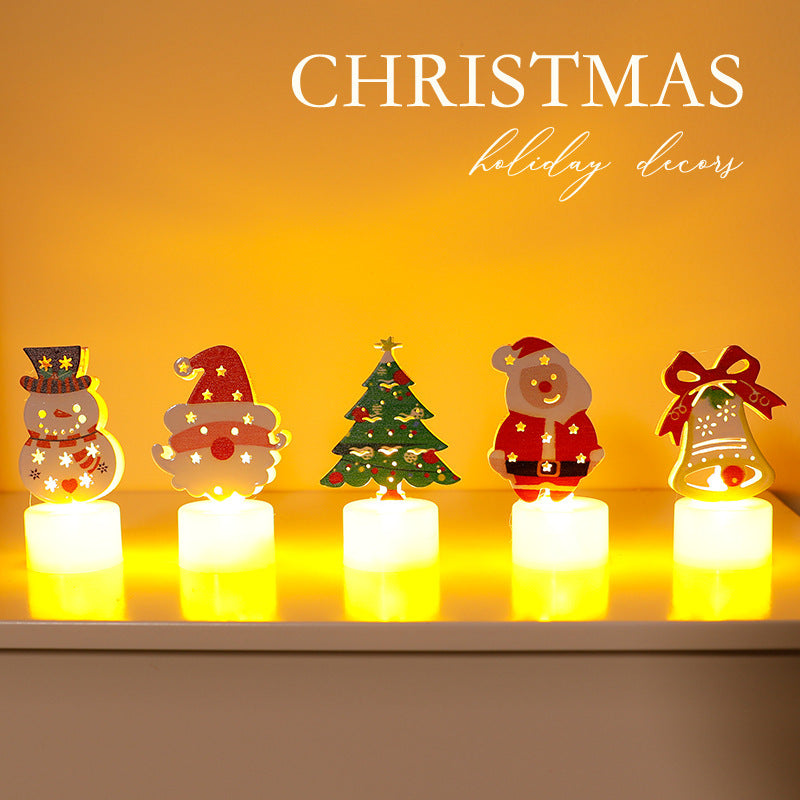 LED Electronic Candle Lights Christmas Trees Santa Claus Snowmen Creative Candles Small Night Lights Home Decorative Ornaments EX-STOCK Canada