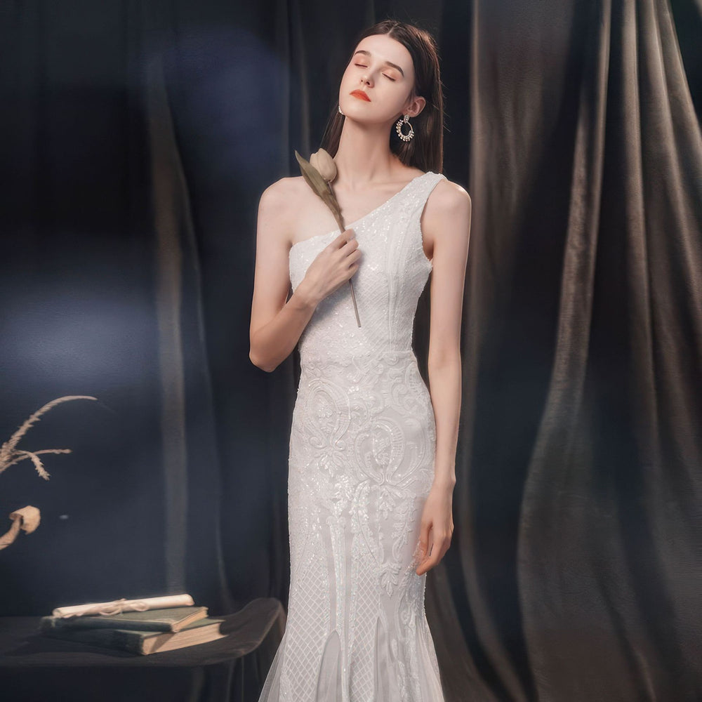 Women's High-end Entry Lux Elegant Socialite Dinner Party Sexy Long Slimming Fishtail Dress EX-STOCK Canada