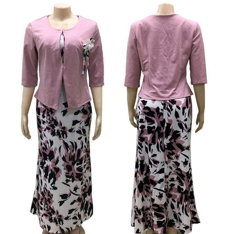 2pcs Fashion floral Print Blazer dress suit - EX-STOCK Canada