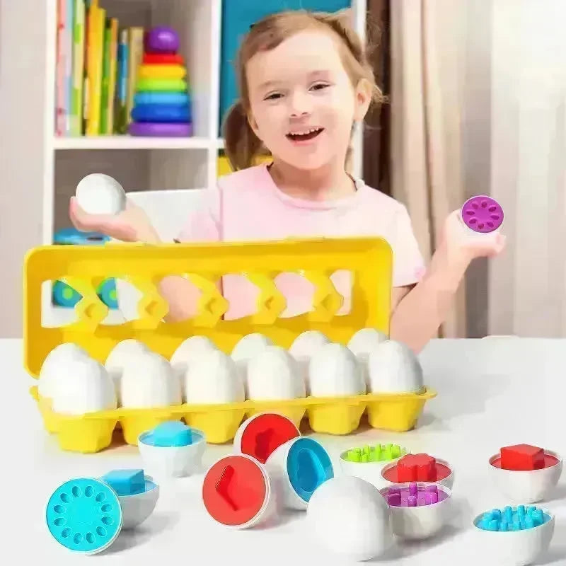 Baby Learning Educational Toy Smart Egg Toy Games Shape Matching Sorters Toys Montessori Eggs Toys For Kids Children - EX-STOCK CANADA