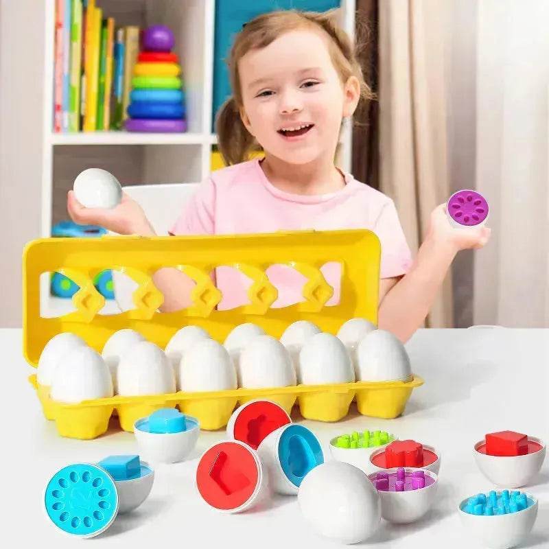 Baby Learning Educational Toy Smart Egg Toy Games Shape Matching Sorters Toys Montessori Eggs Toys For Kids Children - EX-STOCK Canada