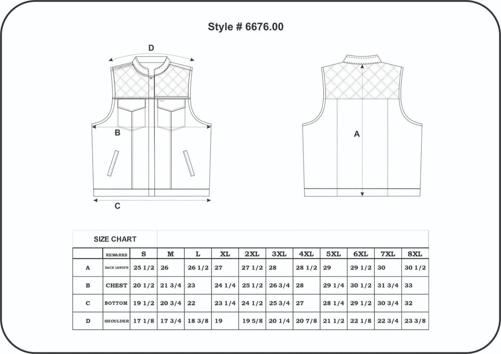 Open Road Men's Denim & Leather Club Vest EX-STOCK Canada