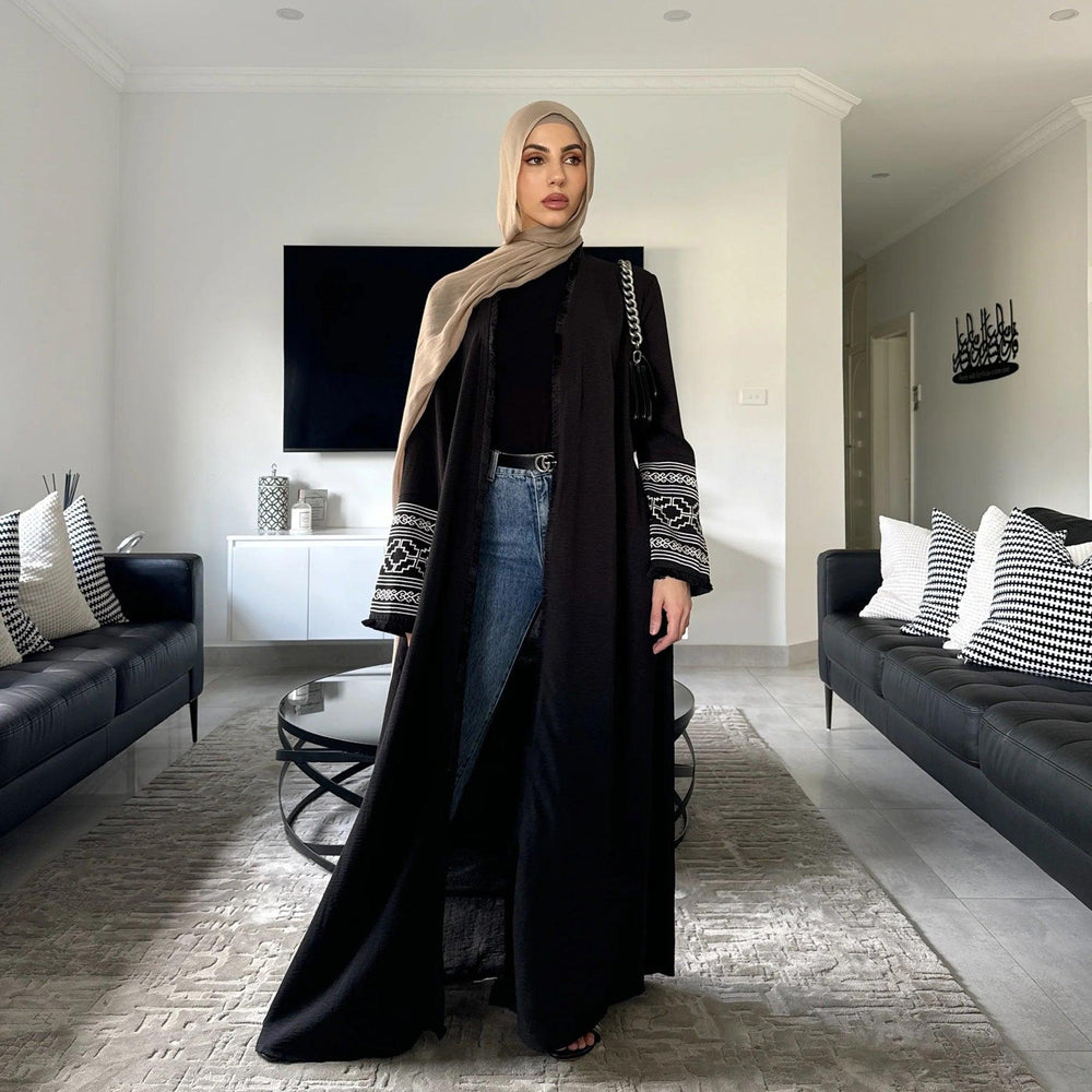 Fringe Cardigan Robe Muslim Dress EX-STOCK Canada
