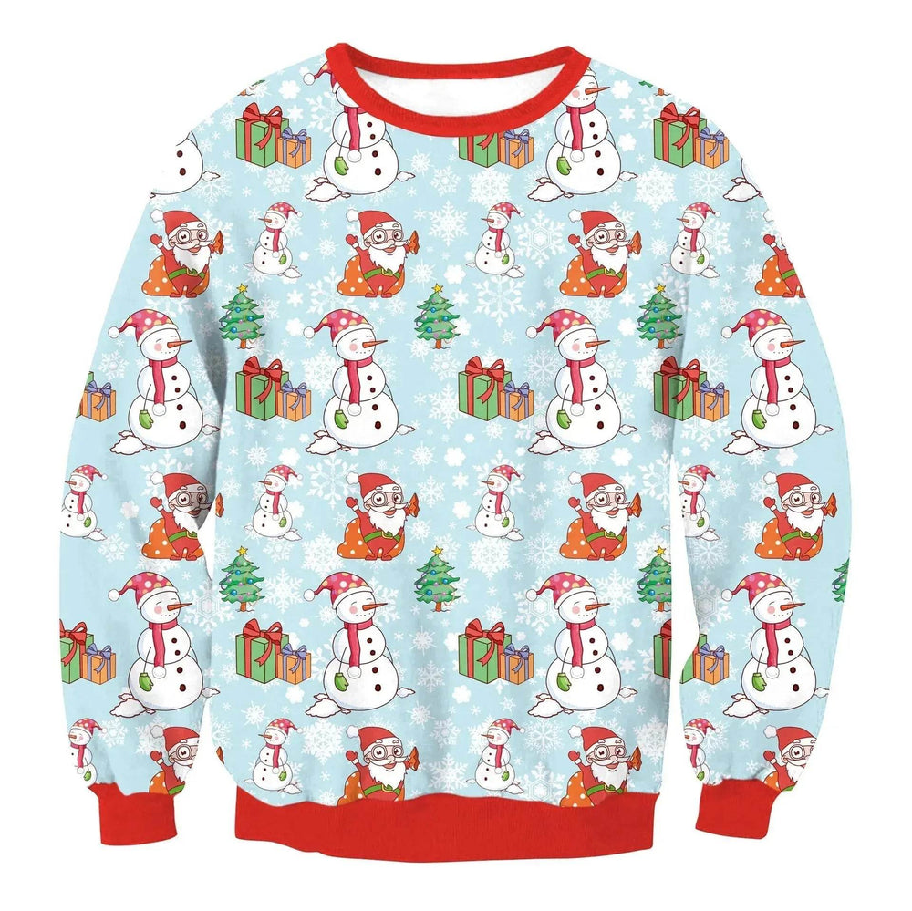 Autumn Winter Fashion Ugly Christmas Sweater Santa Elf Funny Pullover Womens Mens Print Sweaters Tops Clothing - EX-STOCK Canada