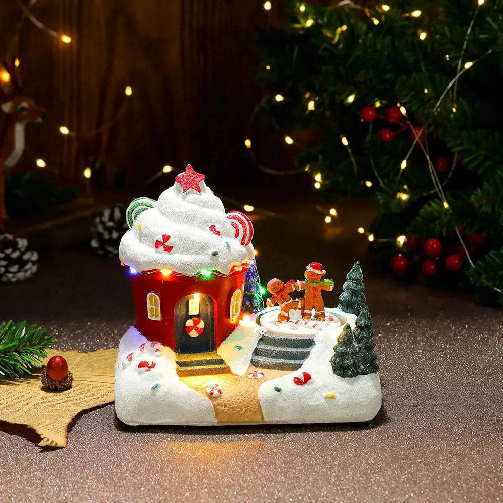 Christmas Rotating Resin Luminous Music Box Ornaments - EX-STOCK Canada