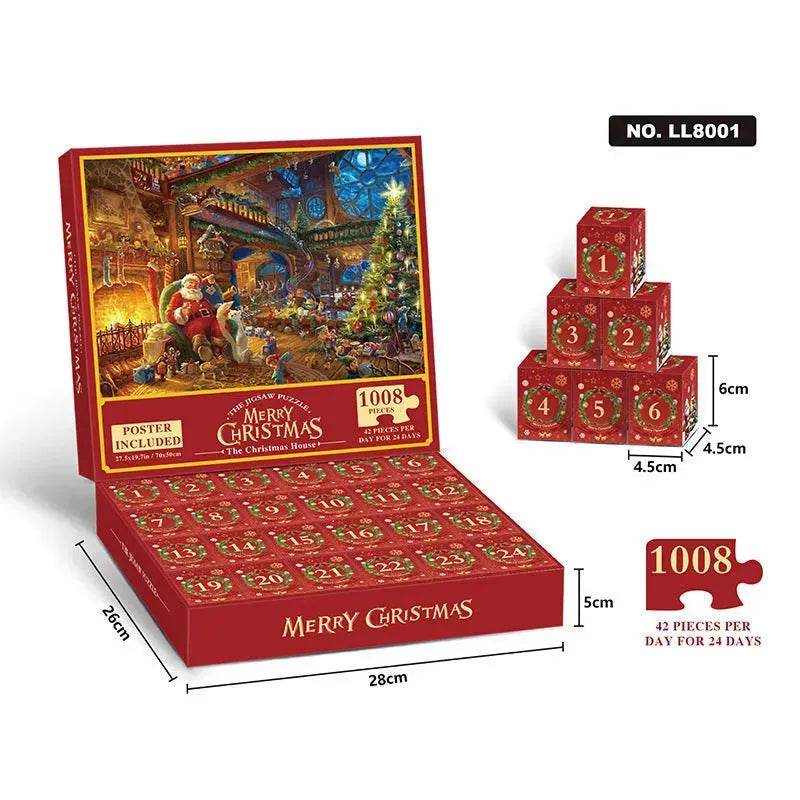 New 24 Boxes Unique Christmas Advent Calendar 2024 Jigsaw Puzzle - EX-STOCK CANADA