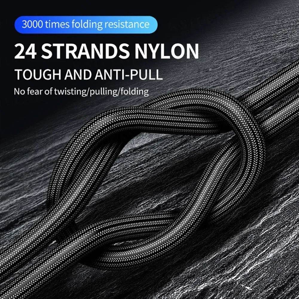 Nylon Braided Mobile Phone Fast Charging Cable - EX-STOCK Canada